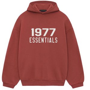 1977 Essentials Kids Fleece Hoodie Crimson