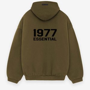 1977 Essentials Fleece Hoodie Olive